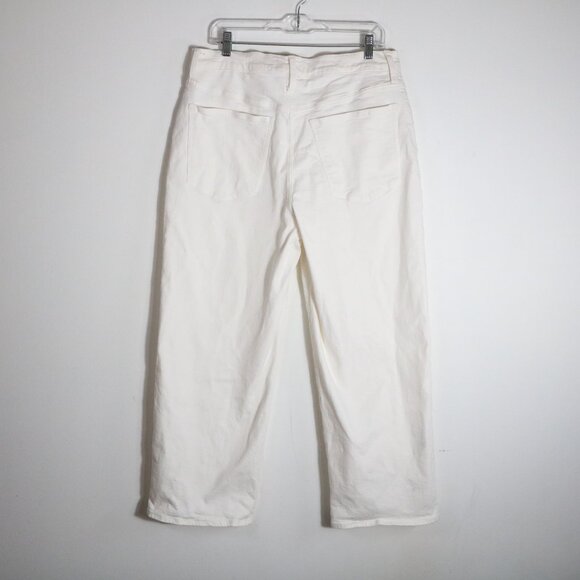 Madewell The Perfect Vintage Wide Leg Crop Jeans Womens 29 Tile White High Rise - Picture 7 of 8